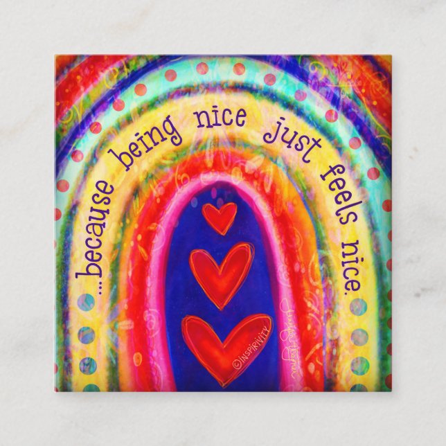 Être Nice Sens Nice~ Cartes de gentillesse d'intim (Devant)