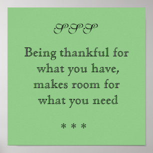 Être reconnaissant - affiche