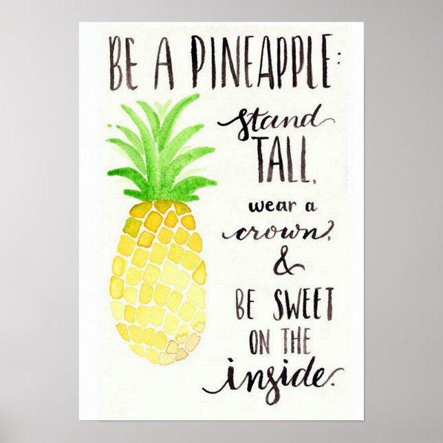 Être une affiche d'ananas (Devant)