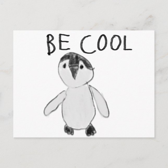 être une carte postale de pingouin cool (Devant)