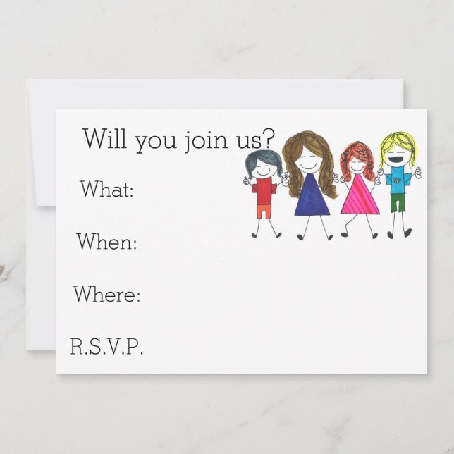être une invitation à un ami (Devant)