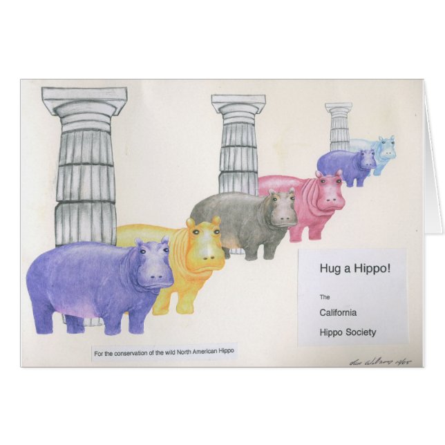 Étreignez un hippopotame ! (Devant horizontal)