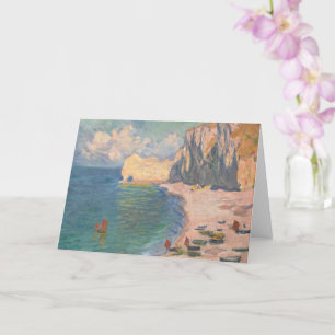 Étretat: The Beach and the Falaise by Claude Monet Card