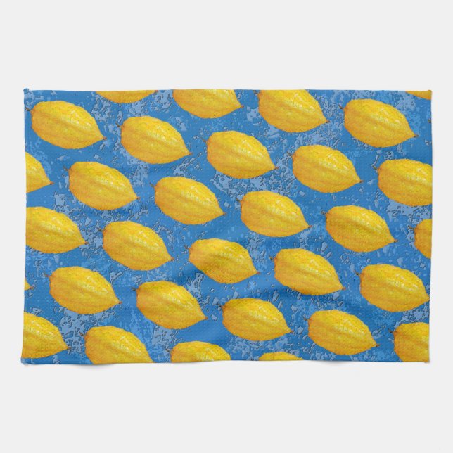 Etrogs for Sukkot Kitchen Towel (Horizontal)