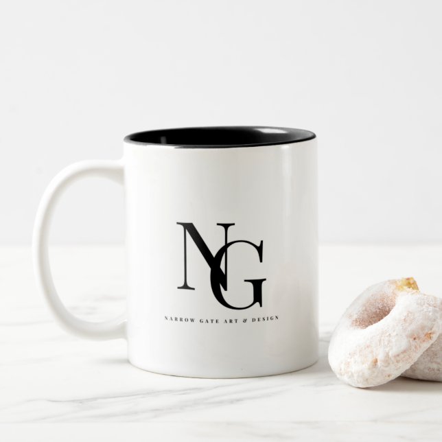 Étroite Porte Art & Design Logo Café Mug (Avec donut)