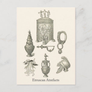 Etruscan Artefacts 6 Postcard