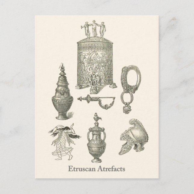 Etruscan Artefacts 6 Postcard (Front)