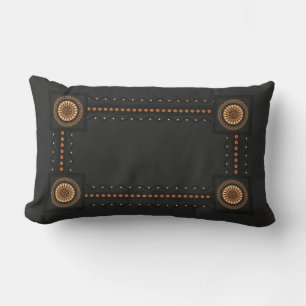 Etruscan Elegance: Velia Bucchero-Style Lumbar Pillow