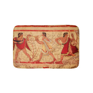 Etruscan musicians bath mat