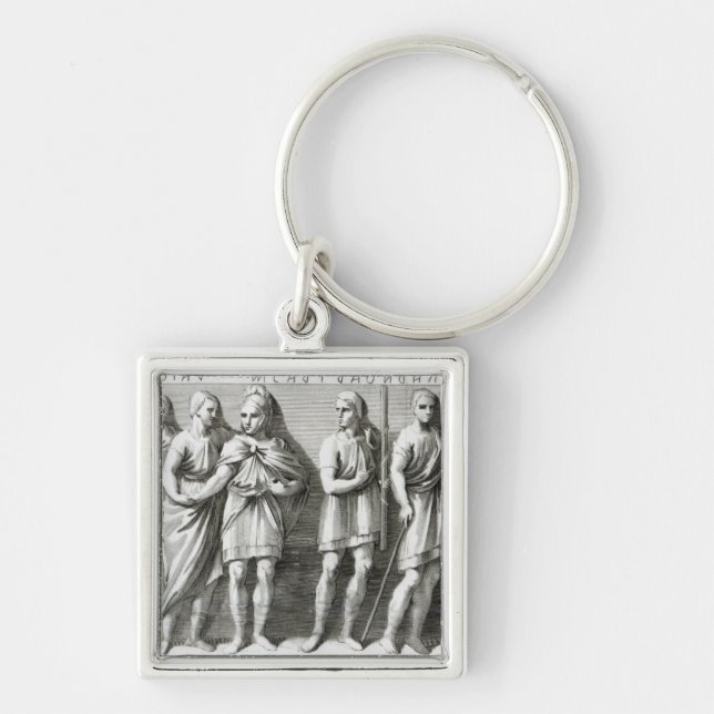 Etruscan Sarcophagus Keychain (Front)