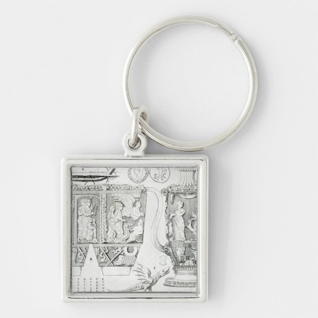 Etruscan Vase and Designs, 1749 Keychain (Front)