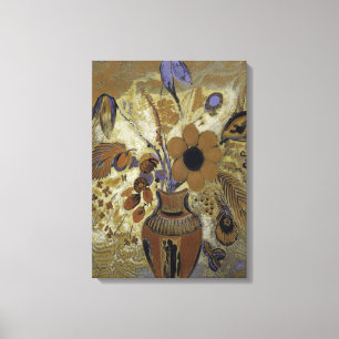 Etruscan Vase with Flowers Canvas Print