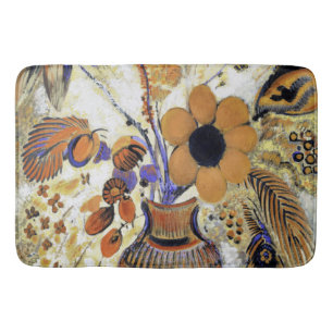 Etruscan Vase with Flowers, Redon Bath Mat