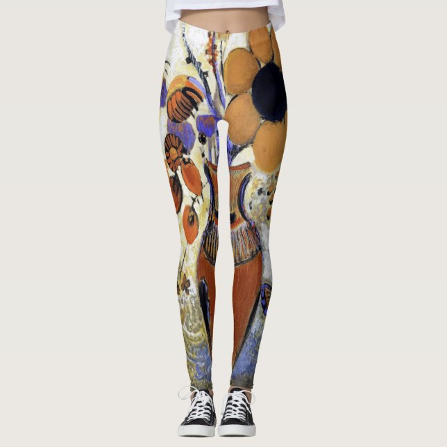 Etruscan Vase with Flowers, Redon Leggings (Front)