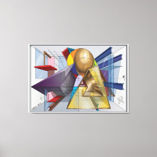 Etude №23 Intersection of Spaces  Canvas Print