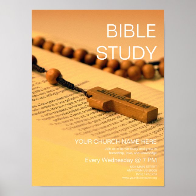 Étude biblique : Personnalisable affiche d'évèneme (Devant)