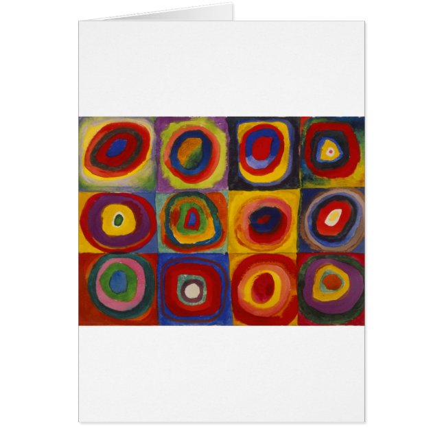 Étude de couleur des cercles Carré par Kandinsky (Devant)