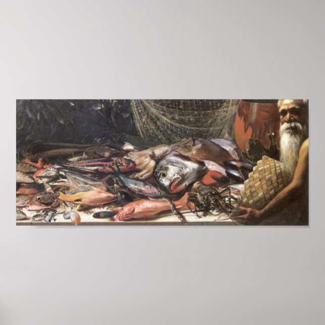 'Étude du poisson hawaïen' - Hubert Vos Poster (Devant)