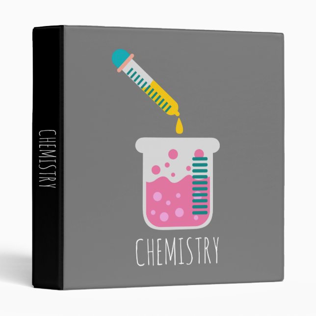 Étudiant en chimie 3 Classeur (Devant/Côté)