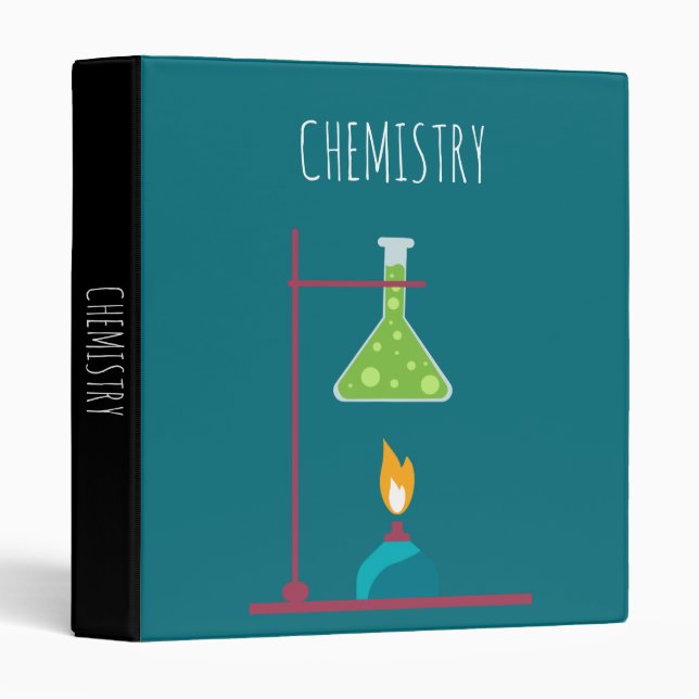 Étudiant en chimie 3 Classeur (Devant/Côté)