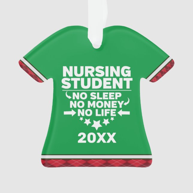 Étudiant en soins infirmiers Non Sommeil Argent Vi (devant)