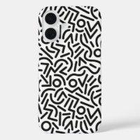 Étui à motif abstrait graffiti Memphis des années