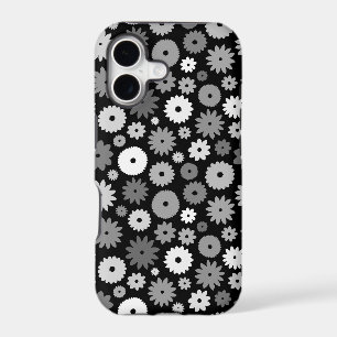 Étui à motif répétitif de fleurs monochromes Case-