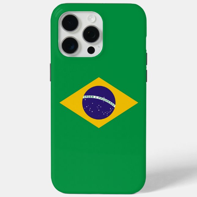 Étui Apple iPhone 15 Pro Max, drapeau du Brésil (Verso)