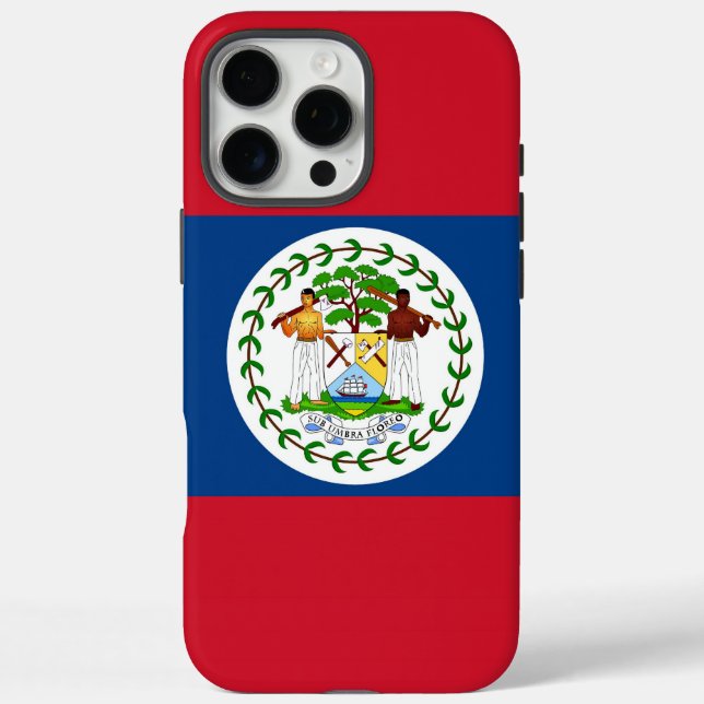 Étui Apple iPhone 16 Pro Max, drapeau du Belize (Verso)