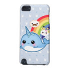 Le bébé mignon narwhal avec l'arc-en-ciel et le