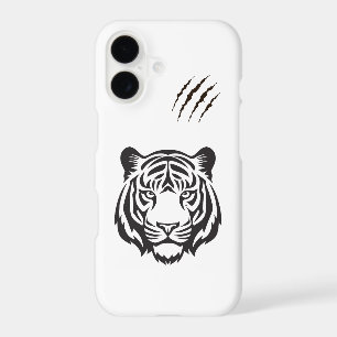 Étui blanc pour iPhone 17 avec motif de tigre