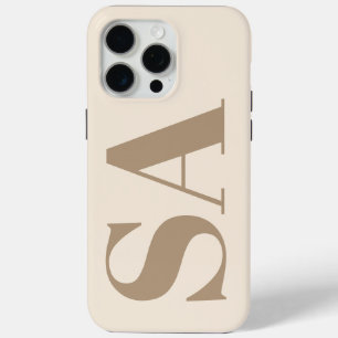 Étui Case-Mate à la mode blanc antique avec monogr