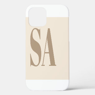 Étui Case-Mate à la mode blanc antique avec monogr