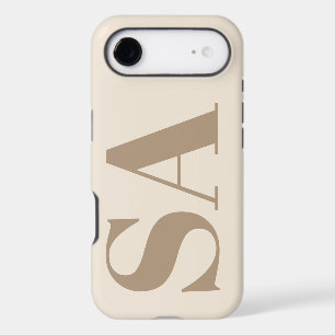 Étui Case-Mate à la mode blanc antique avec monogr