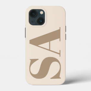 Étui Case-Mate à la mode blanc antique avec monogr