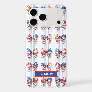 Étui Coque iP Monogrammé à Nœuds Patriotiques sur