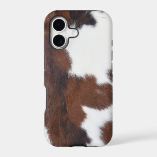 Étui Cowhide Marron Blanc Case-Mate pour iPhone