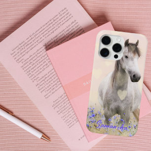 Étui Cute White Horse Purple Flower Case-Mate iPho