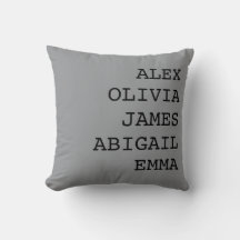 Étui de coussin personnalisé au nom de famille