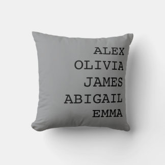 Étui de coussin personnalisé au nom de famille