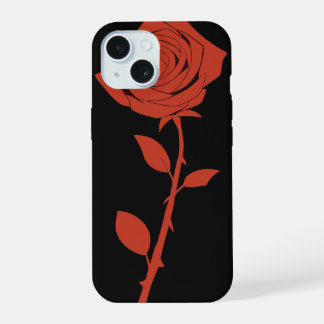 Étui de fleur de rose rouge