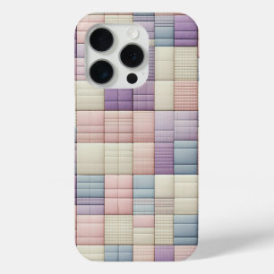 Étui de téléphone à bloc géométrique pastel doux -