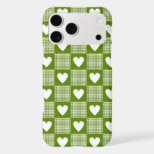 Étui de téléphone à carreaux gingham vert avocat c