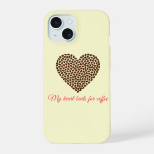 Étui de téléphone à coeur de café mignon