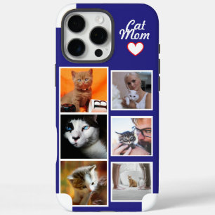 Étui de téléphone à collage photo de chat personna