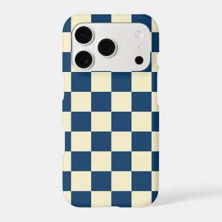 Étui de téléphone à damier bleu