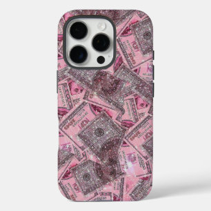 Étui de téléphone à esthétique d'argent rose 💸💖