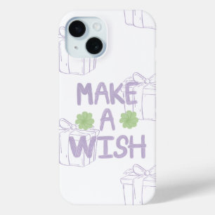 Étui de téléphone à esthétique pastel   fais un vœ