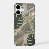 Étui de téléphone à feuille de Monstera tropicale