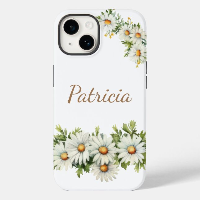 Étui de téléphone à fleurs de marguerite personnal (Verso)